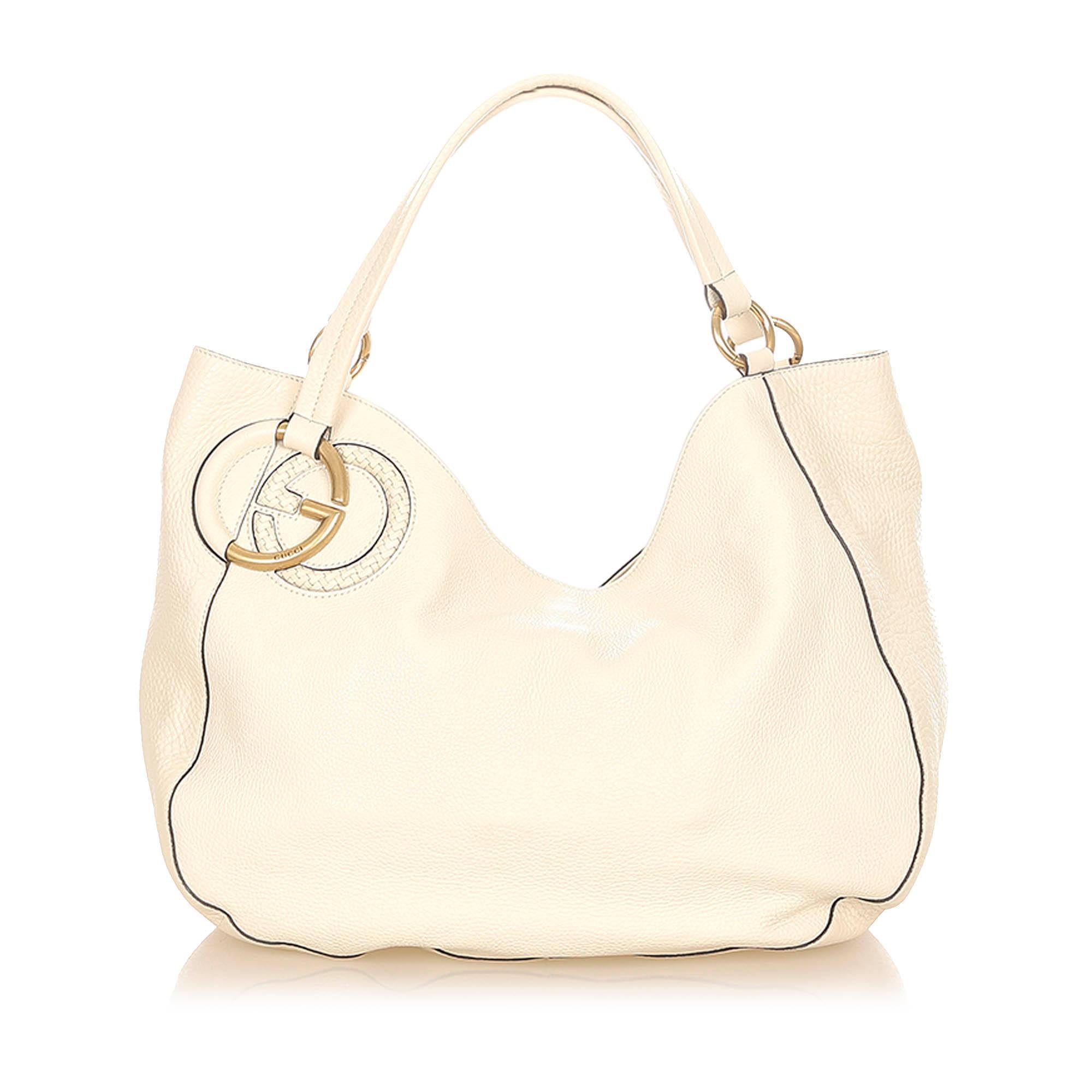 Gucci Twill Leather Tote Bag (SHG-20667)