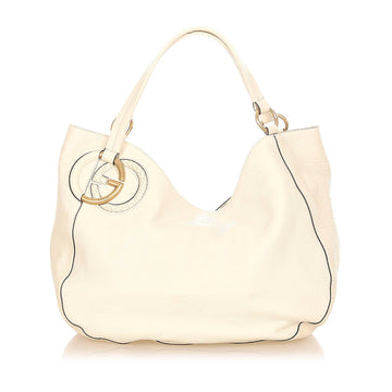 Gucci Twill Leather Tote Bag (SHG-20667)