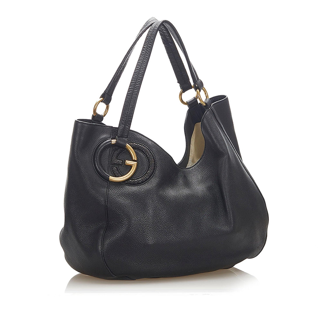 Gucci Twill Leather Tote (SHG-17572)
