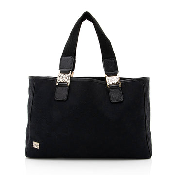 Gucci Vintage GG Canvas Horsebit Small Tote
