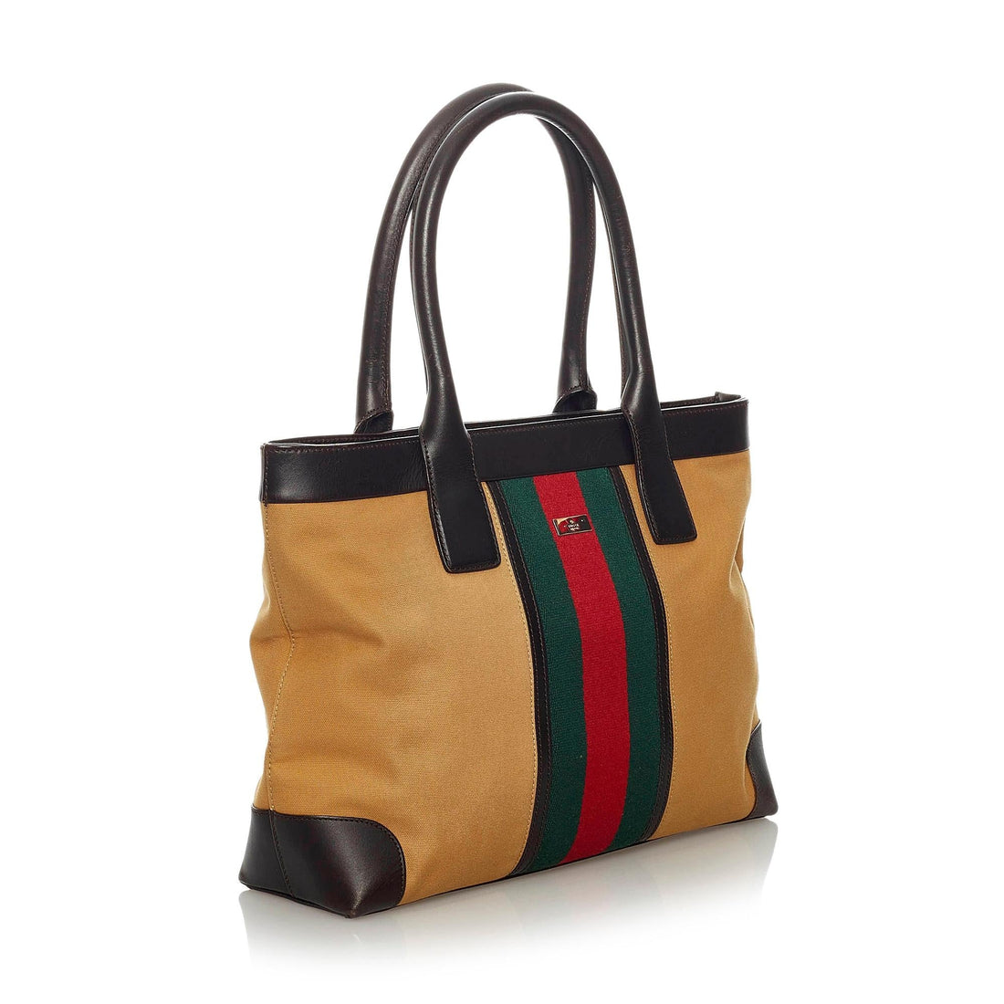 Gucci Web Canvas Tote Bag
