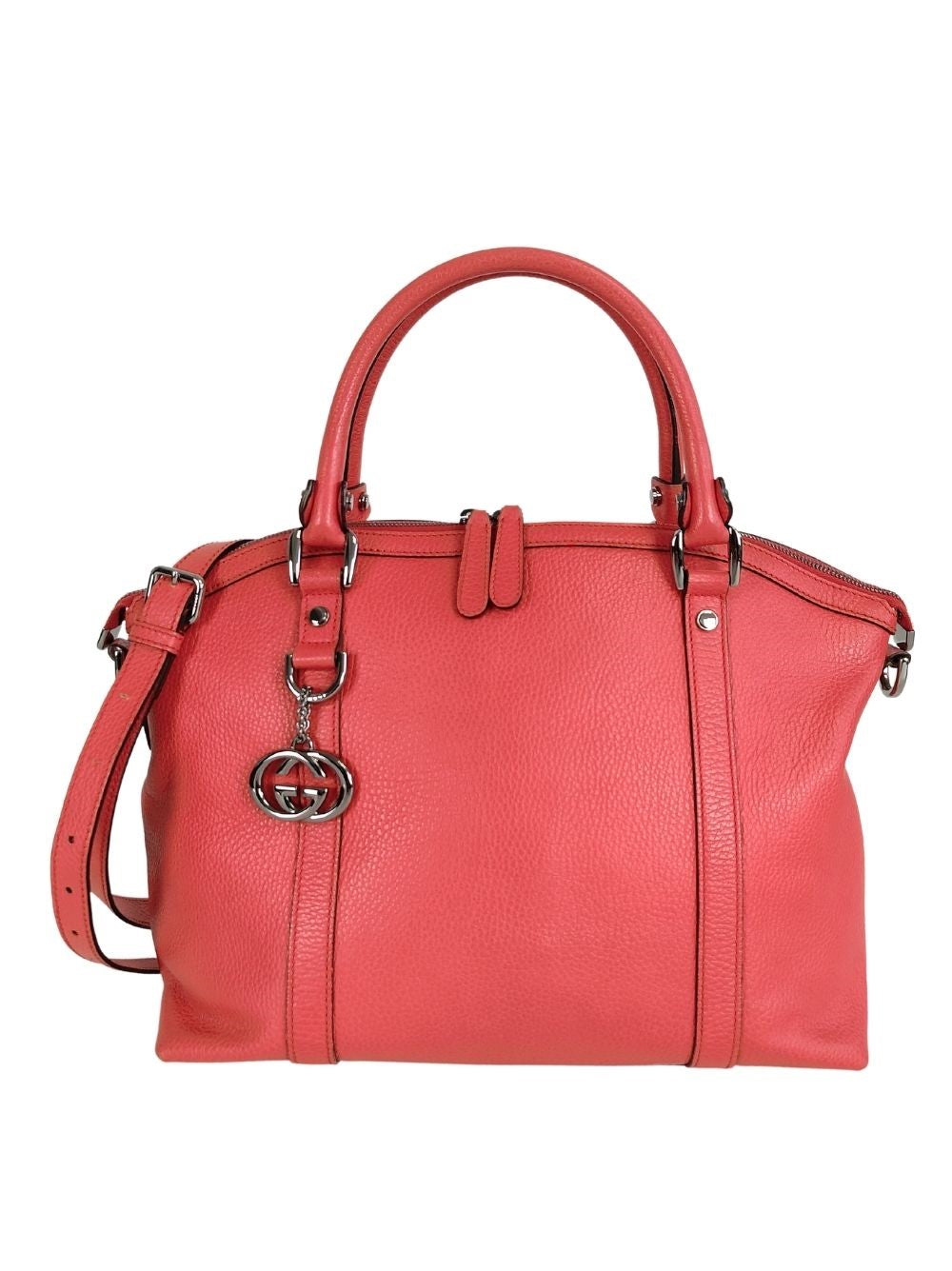 GUCCI Gucci Gucci shoulder bag in coral red leather