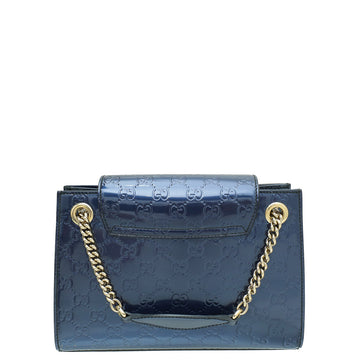 Gucci Navy Blue GG Guccissima Emily Small Shoulder Bag