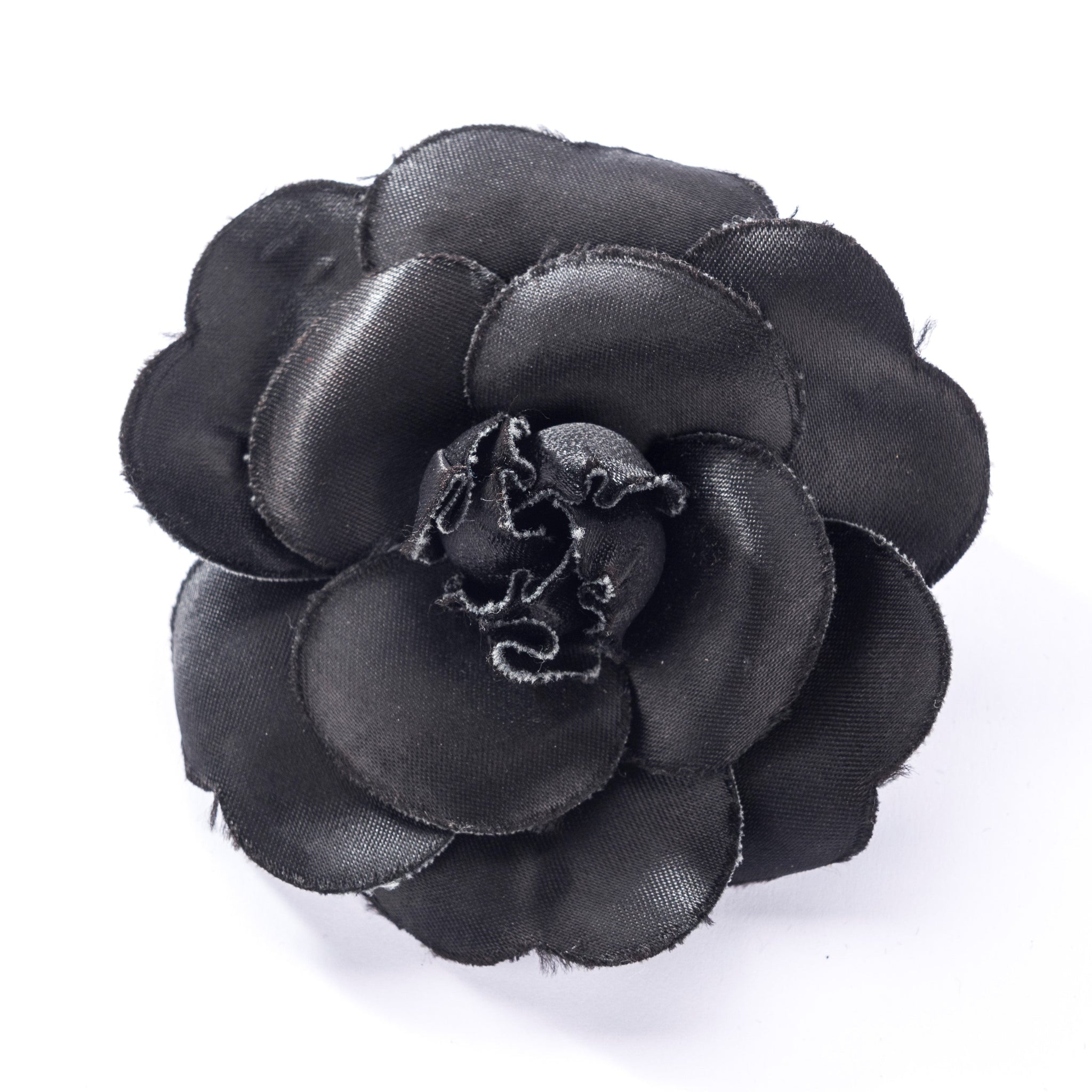 Chanel Camellia Brooch Black Color with Box