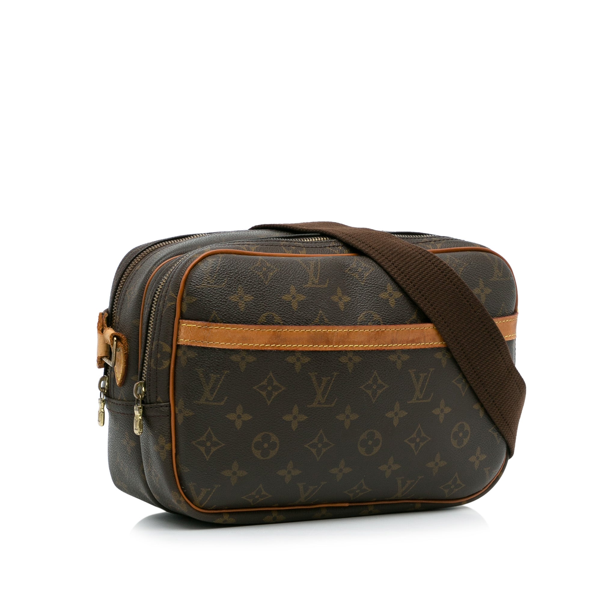Brown Louis Vuitton Monogram Reporter PM Crossbody Bag