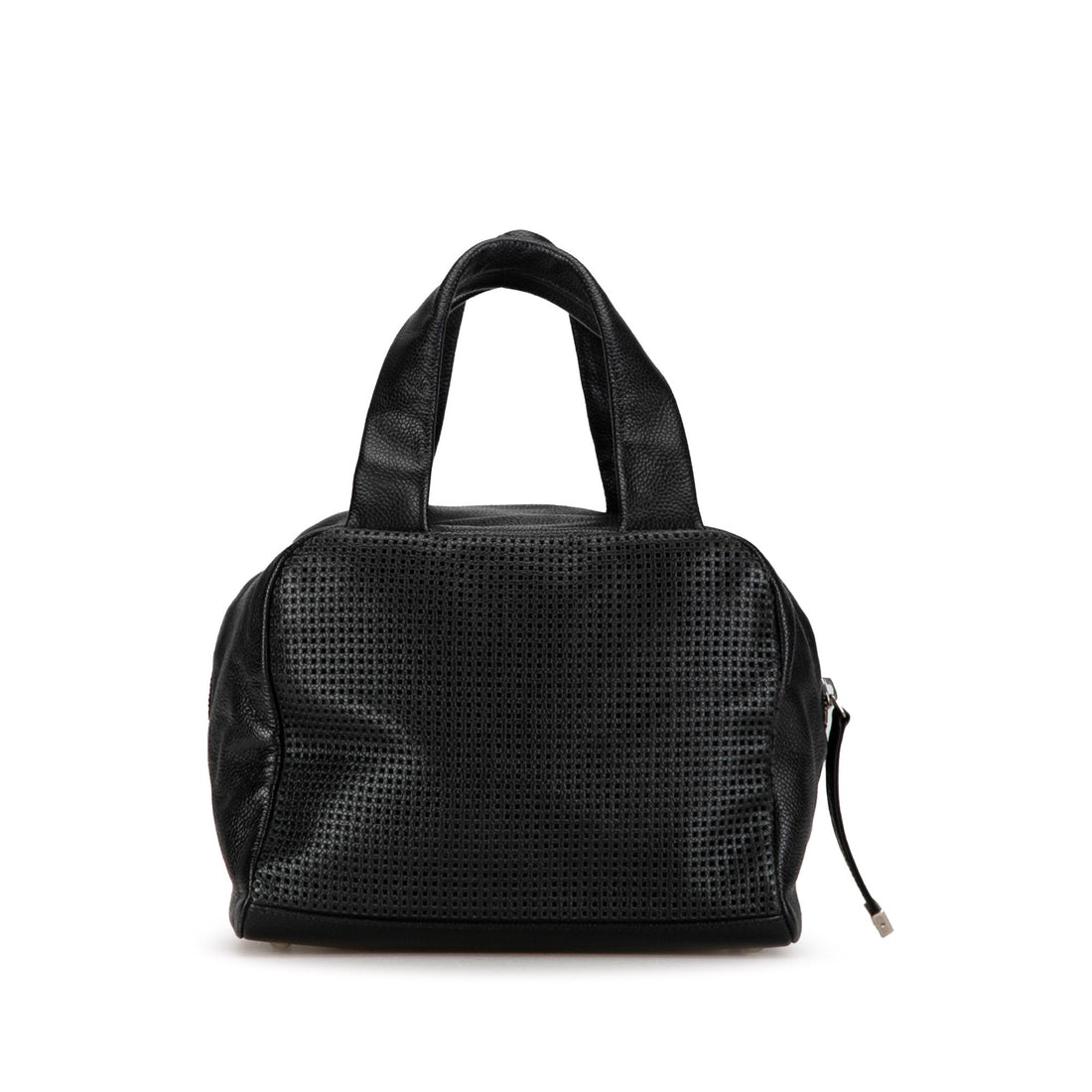 Chanel CC Perforated Caviar Bowler Bag