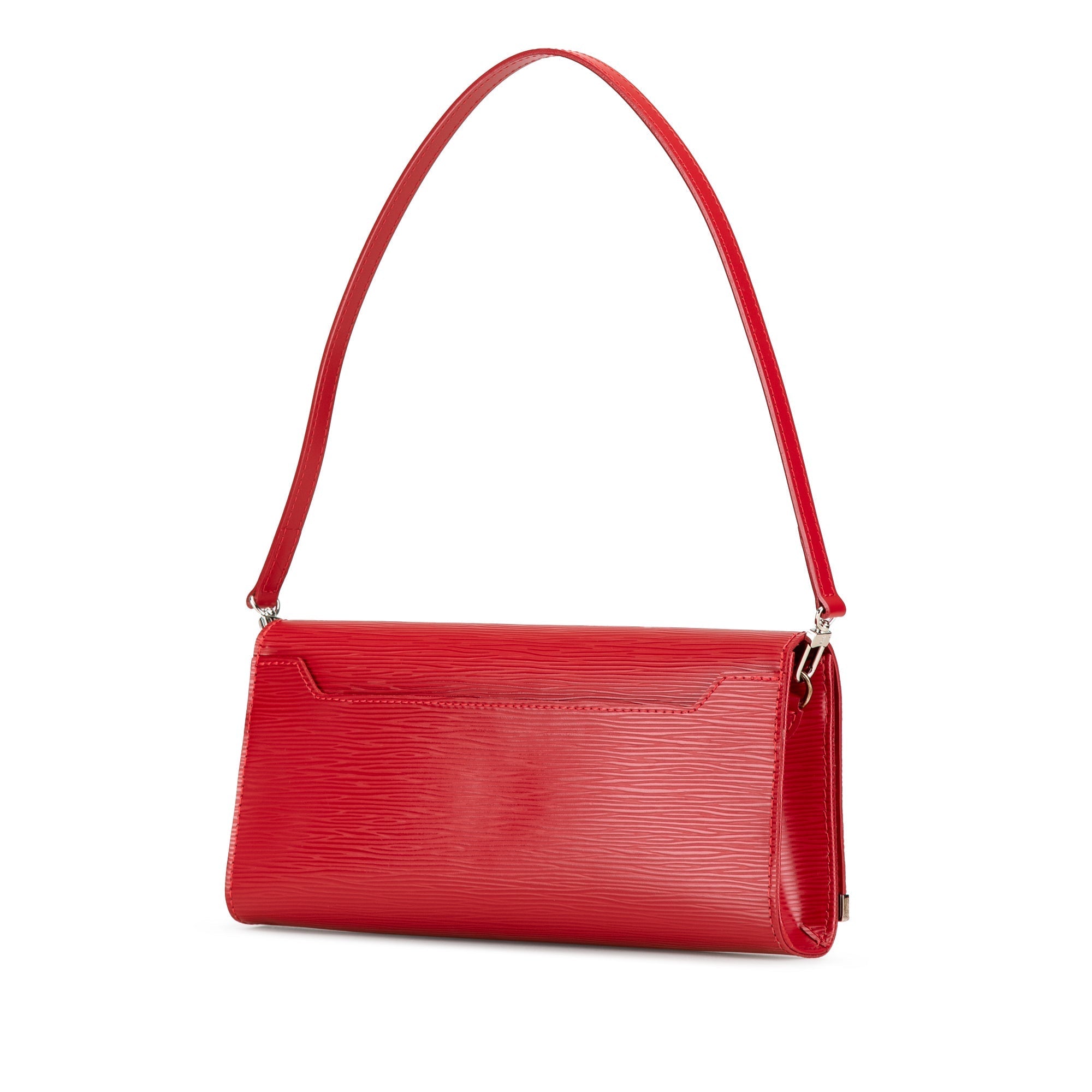 Red Louis Vuitton Epi Sevigne Clutch Shoulder Bag
