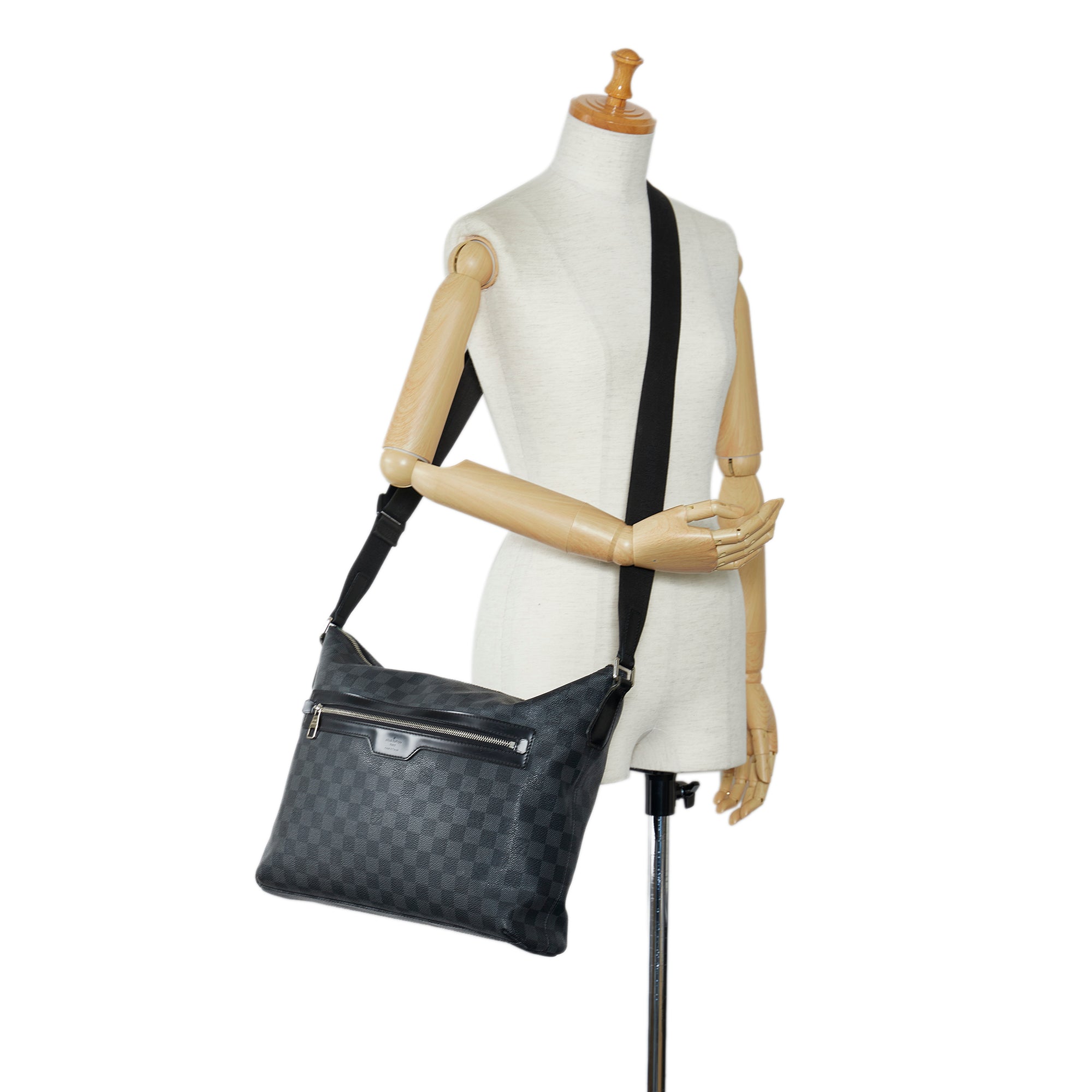 Black Louis Vuitton Damier Graphite Mick MM Crossbody Bag