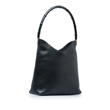 GUCCI Bamboo Leather Shoulder Bag