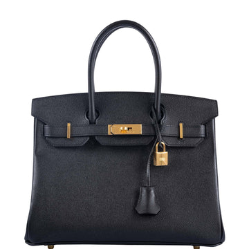 Hermès Birkin 30 Black Epsom Gold Hardware