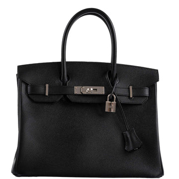 Hermès Birkin 30 Black Epsom with Palladium Hardware - 2019, D