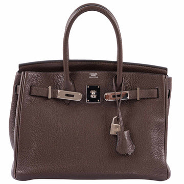 Hermès Birkin 30 Chocolat Clemence Palladium Hardware