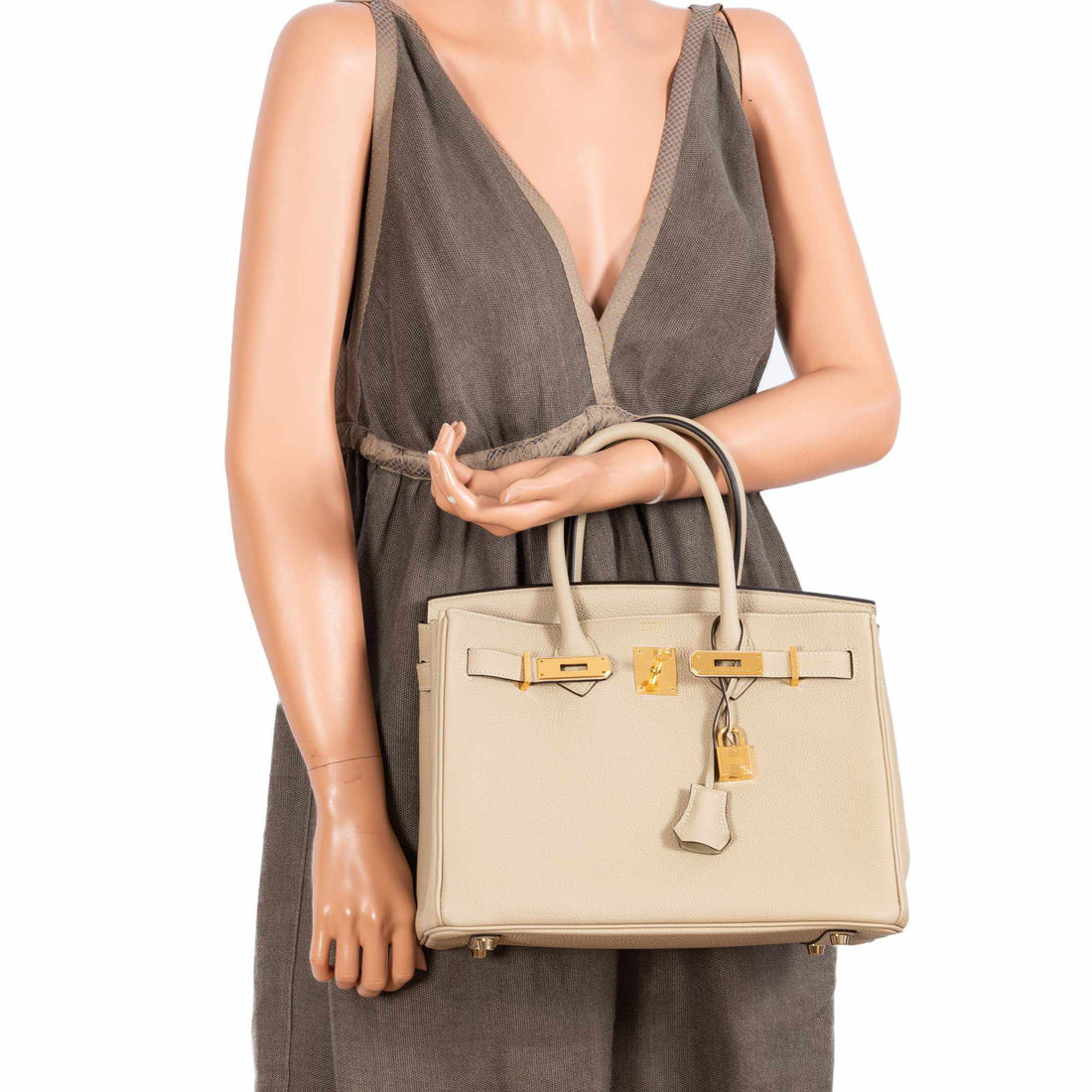 Hermès Birkin 30 Craie Togo Rose Gold Hardware