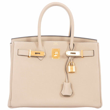 Hermès Birkin 30 Craie Togo Rose Gold Hardware