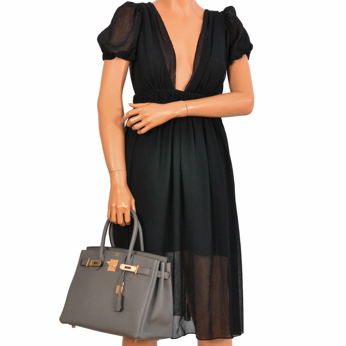 Hermès Birkin 30 Etain Tin Grey Togo Rose Gold Hardware