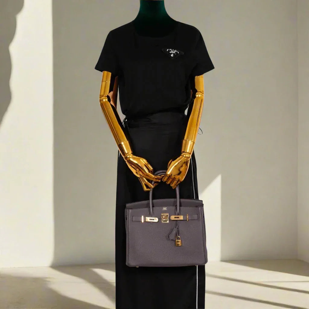 Hermès Birkin 30 Etain Togo with Gold Hardware