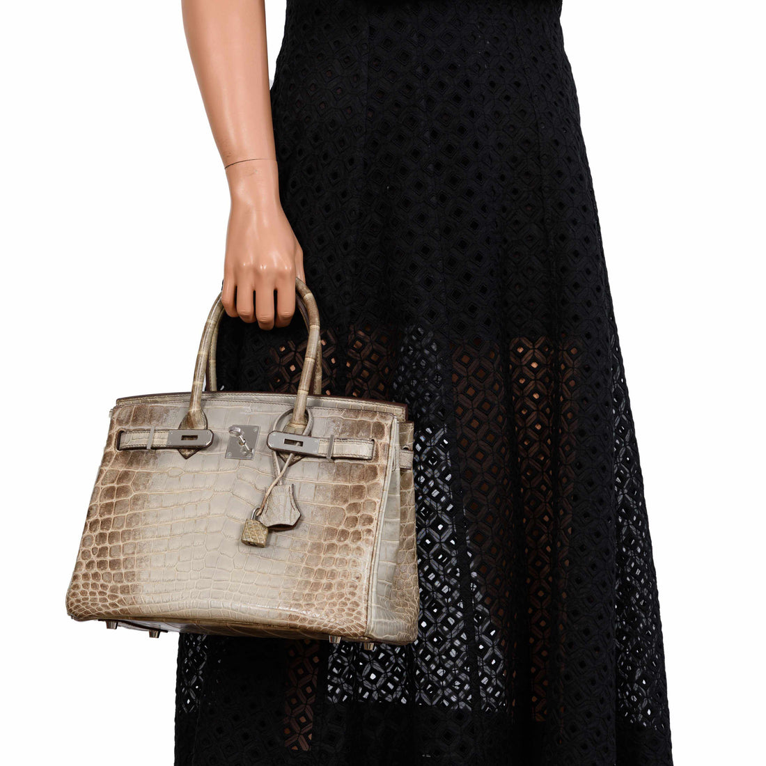 Hermès Birkin 30 Gris Cendre Himalaya Niloticus Crocodile Palladium Hardware