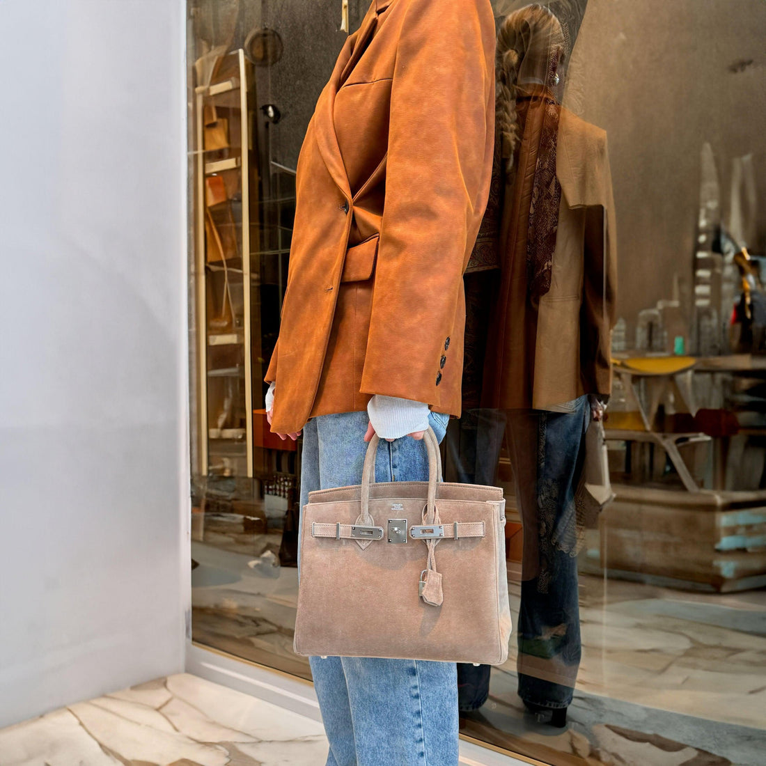 Hermès Birkin 30 Gris Perle Doblis Palladium Hardware