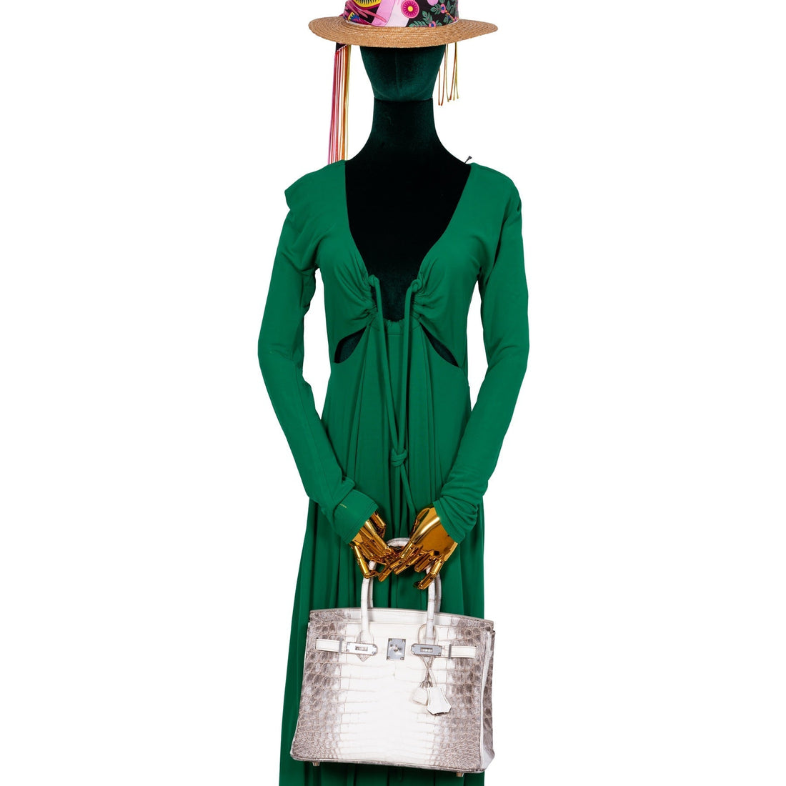 Hermès Birkin 30 Matte Himalayan Niloticus Crocodile Palladium Hardware