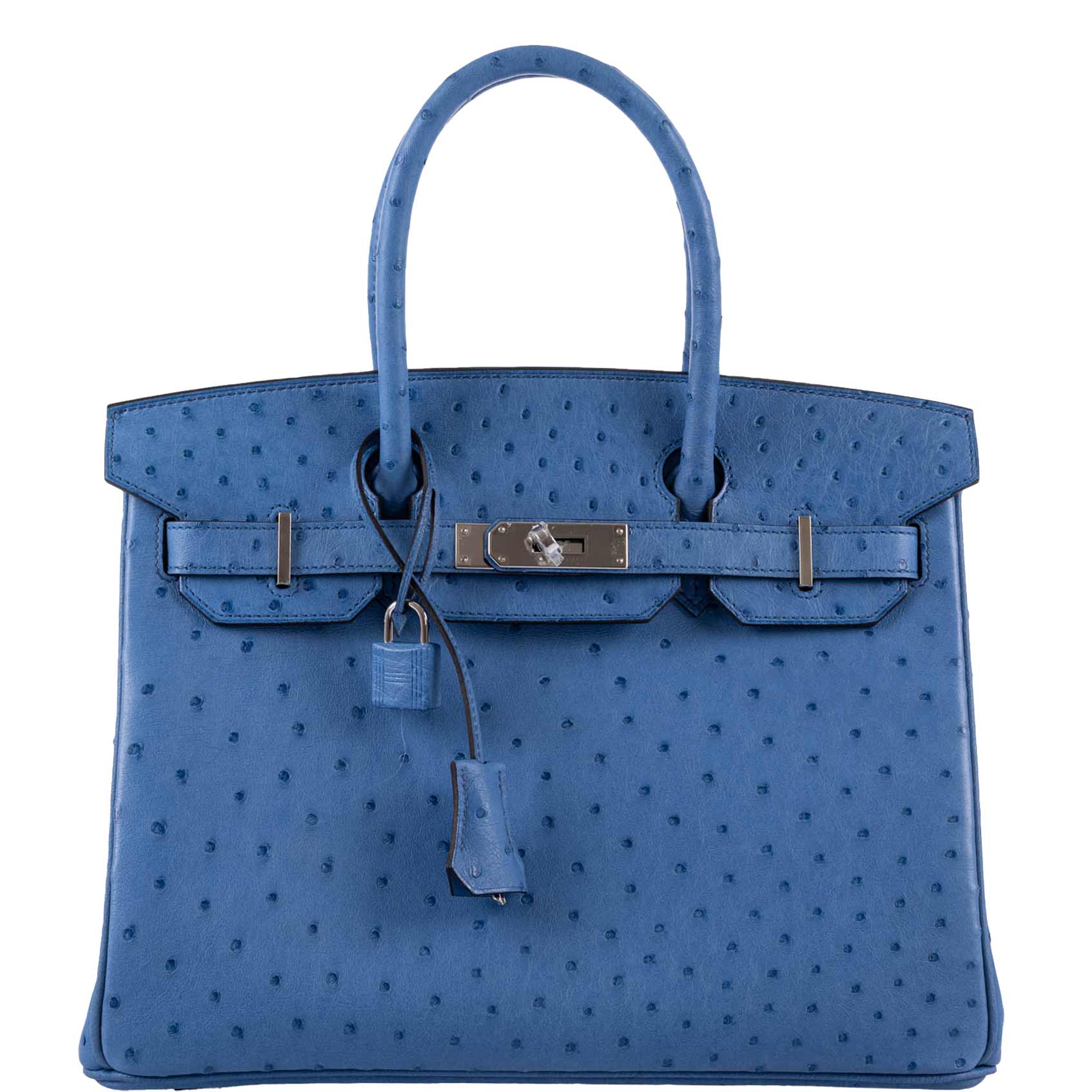 Hermès Birkin 30 Mykonos Ostrich Palladium Hardware - 2016, A