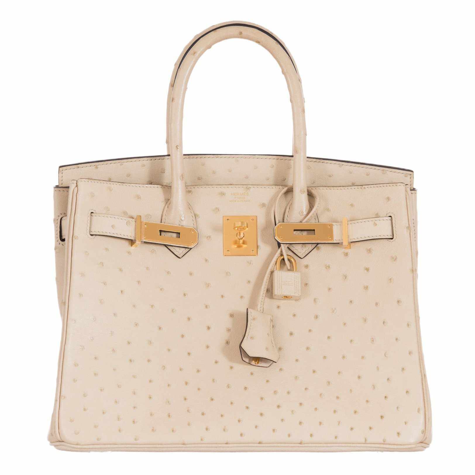 Hermès Birkin 30 Parchemin Ostrich Gold Hardware
