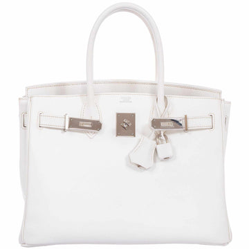 Hermès Birkin 30 White Epsom Palladium Hardware