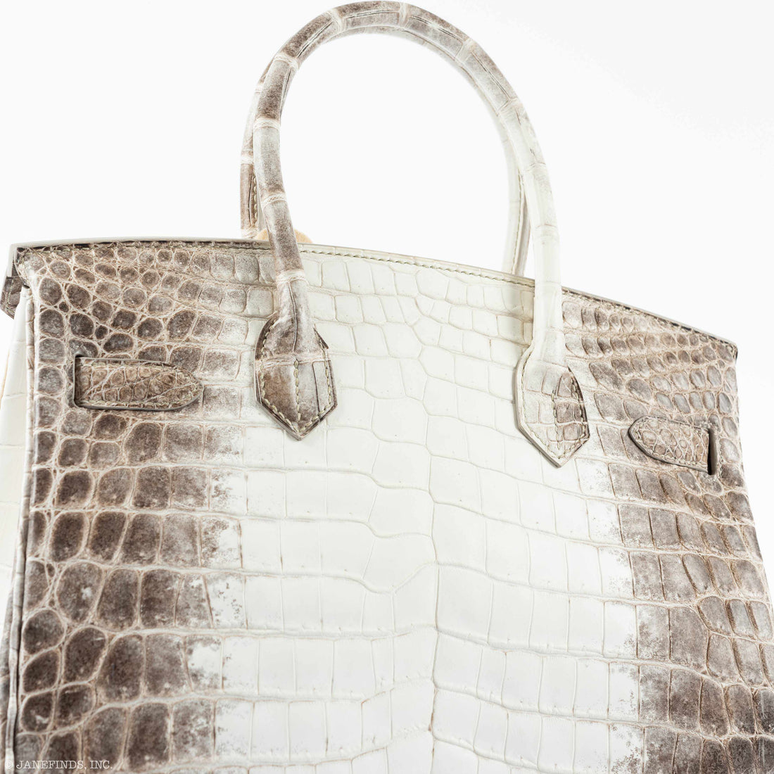 Hermès Birkin 30 White Himalayan Niloticus Crocodile Palladium Hardware