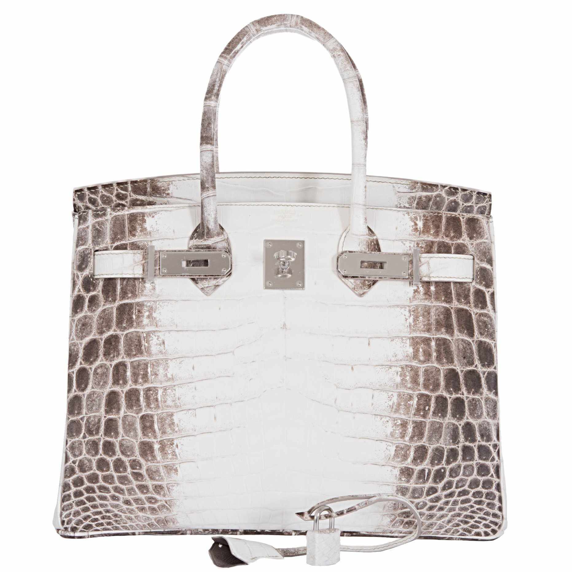 Hermès Birkin 30 White Himalayan Niloticus Crocodile Palladium Hardware