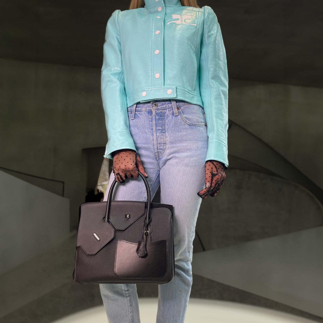 Hermès Birkin en Desordre Black Togo and Swift Palladium Hardware