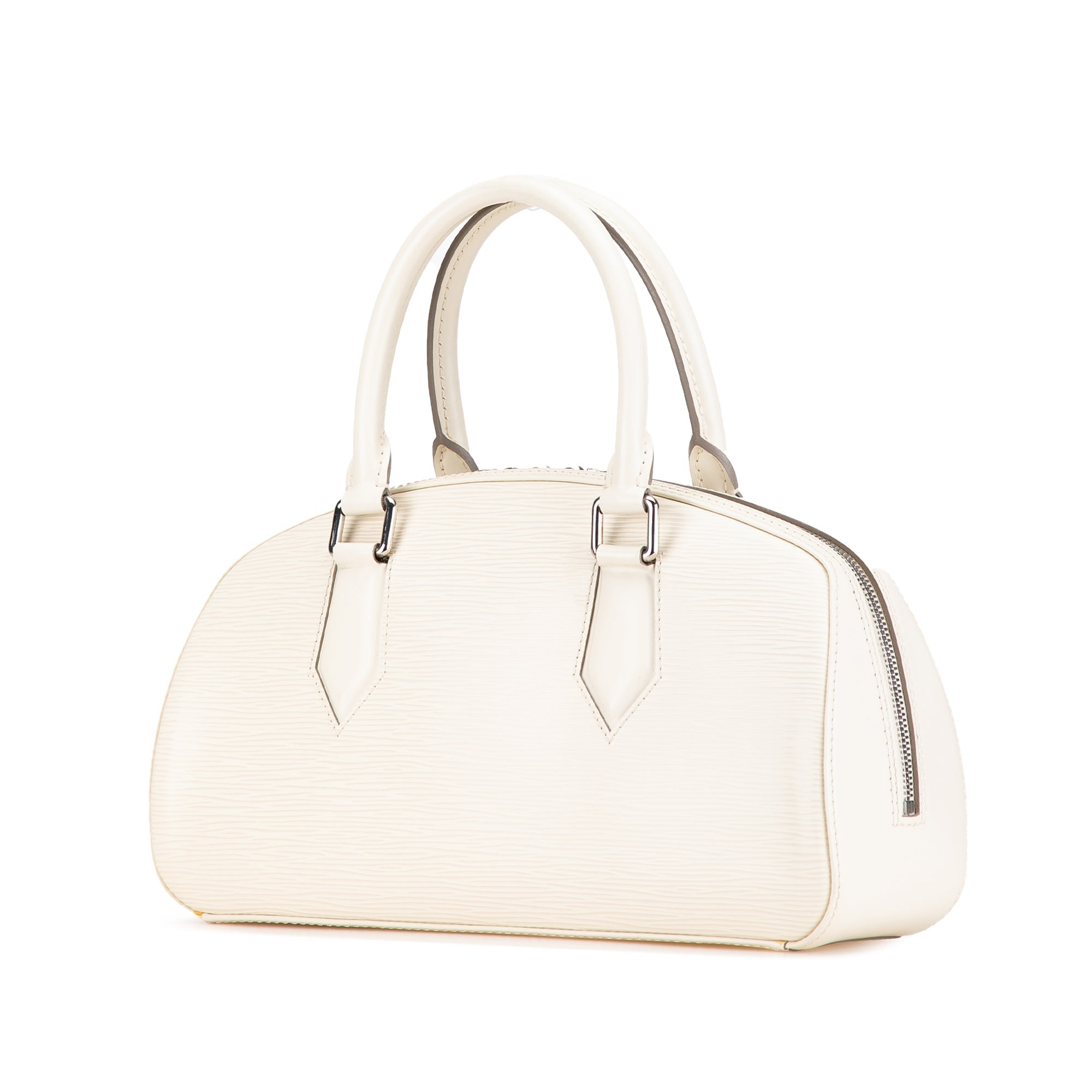 White Louis Vuitton Epi Jasmine Handbag