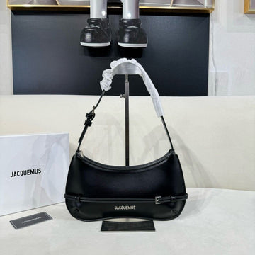 Jacquemus Master Quality Cross Shoulder Bag  Iconic French Design (Black)