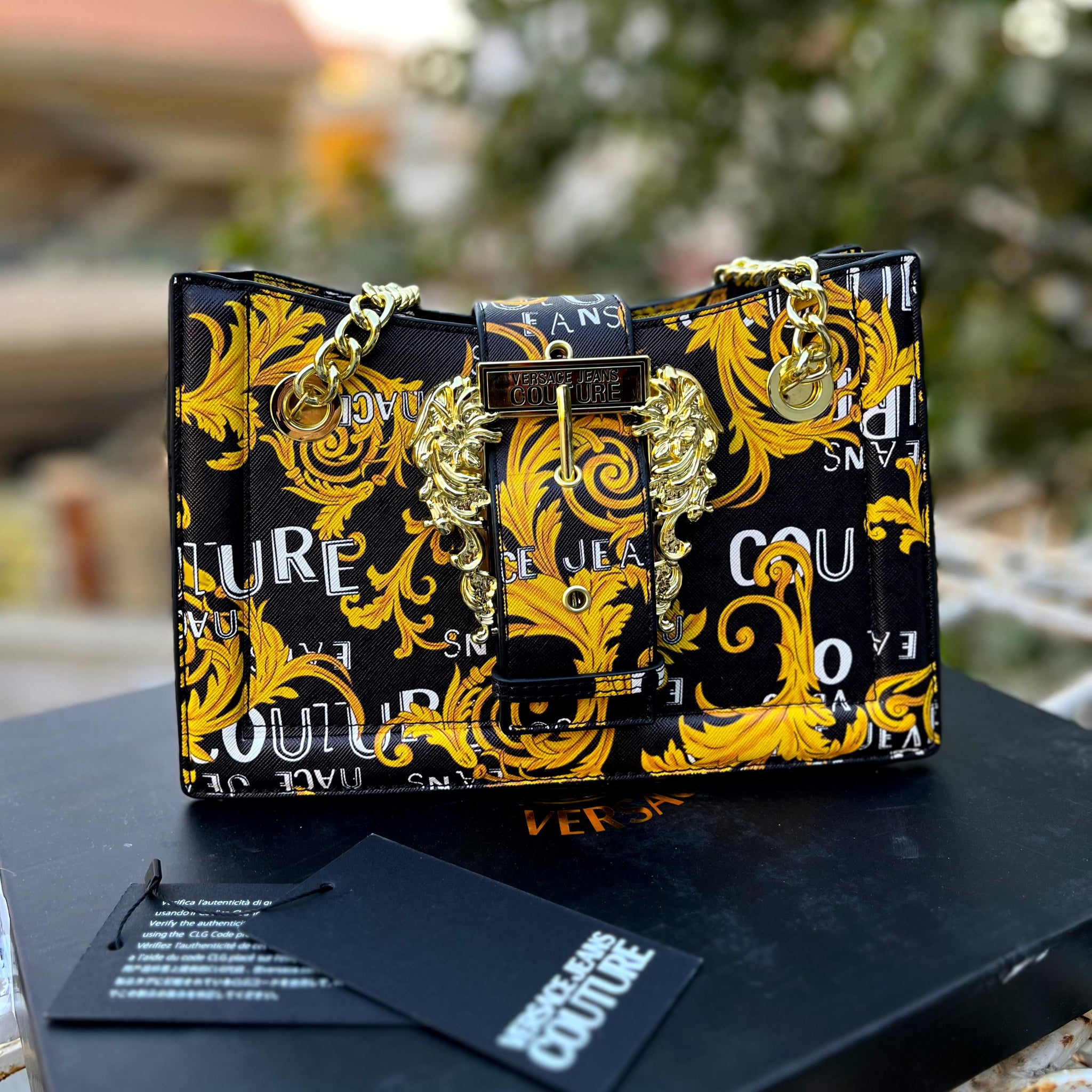 VERSACE Cross Shoulder Bag  Premium Women Bag (White/Black)