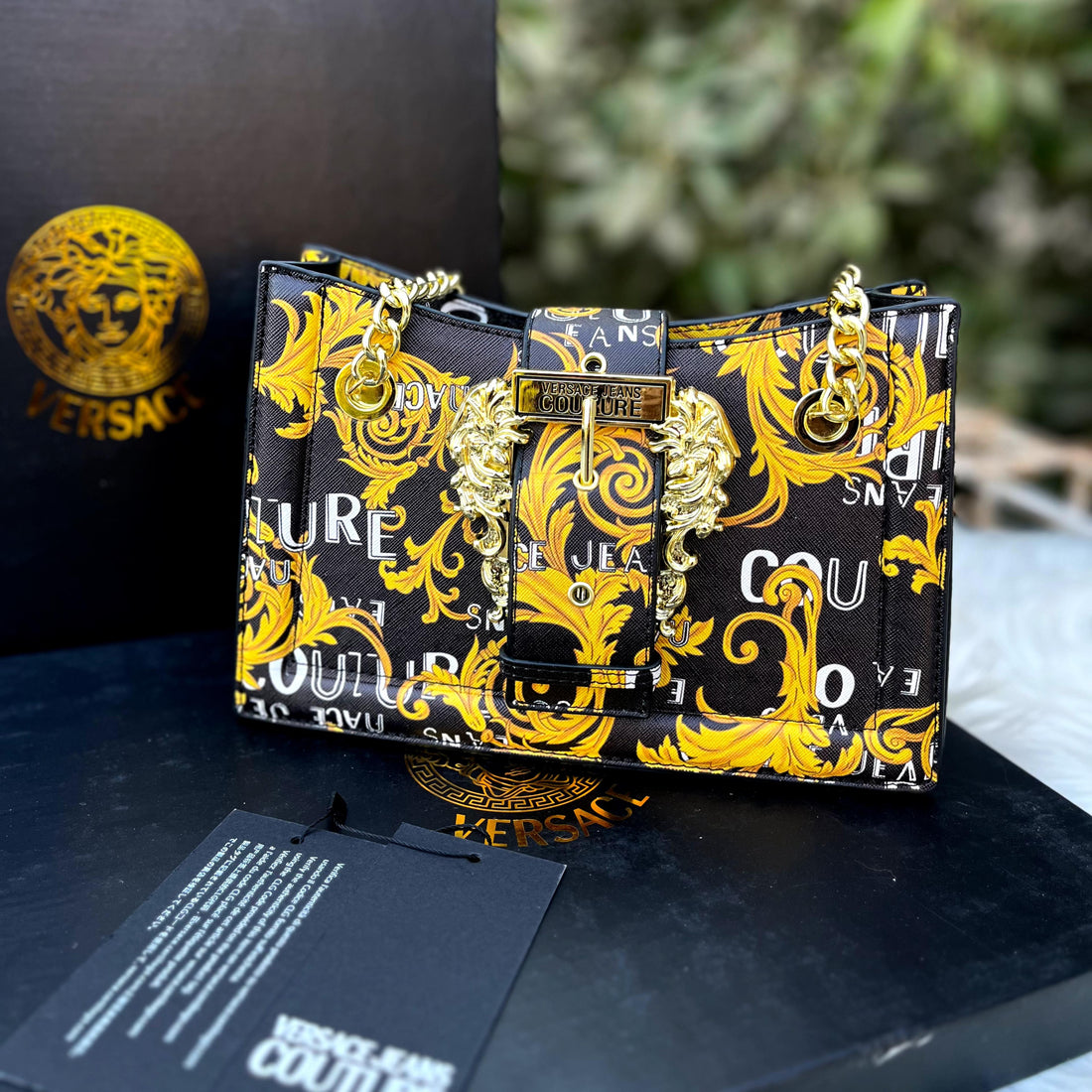 VERSACE Cross Shoulder Bag  Premium Women Bag (White/Black)