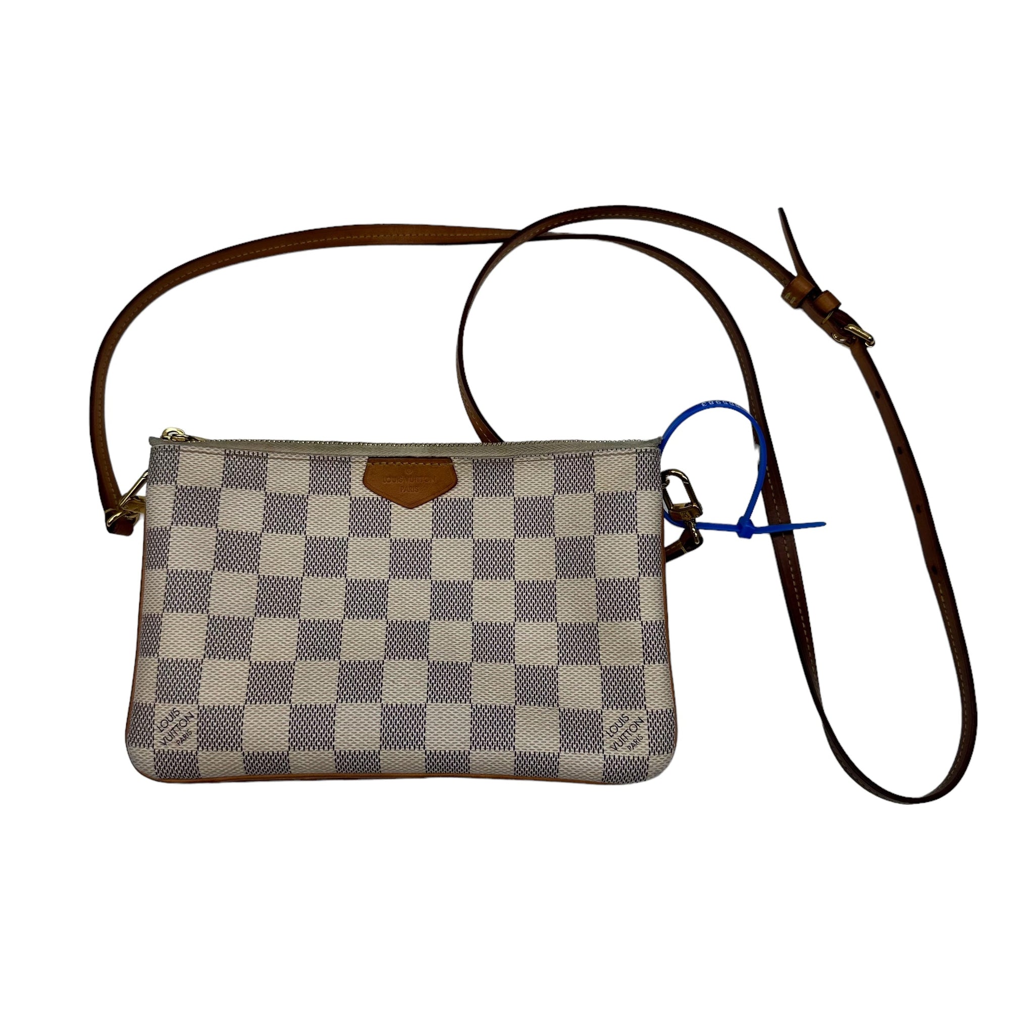 CREAM CROSSBODY Luxury DESIGNER by Louis Vuitton Size:SMALL