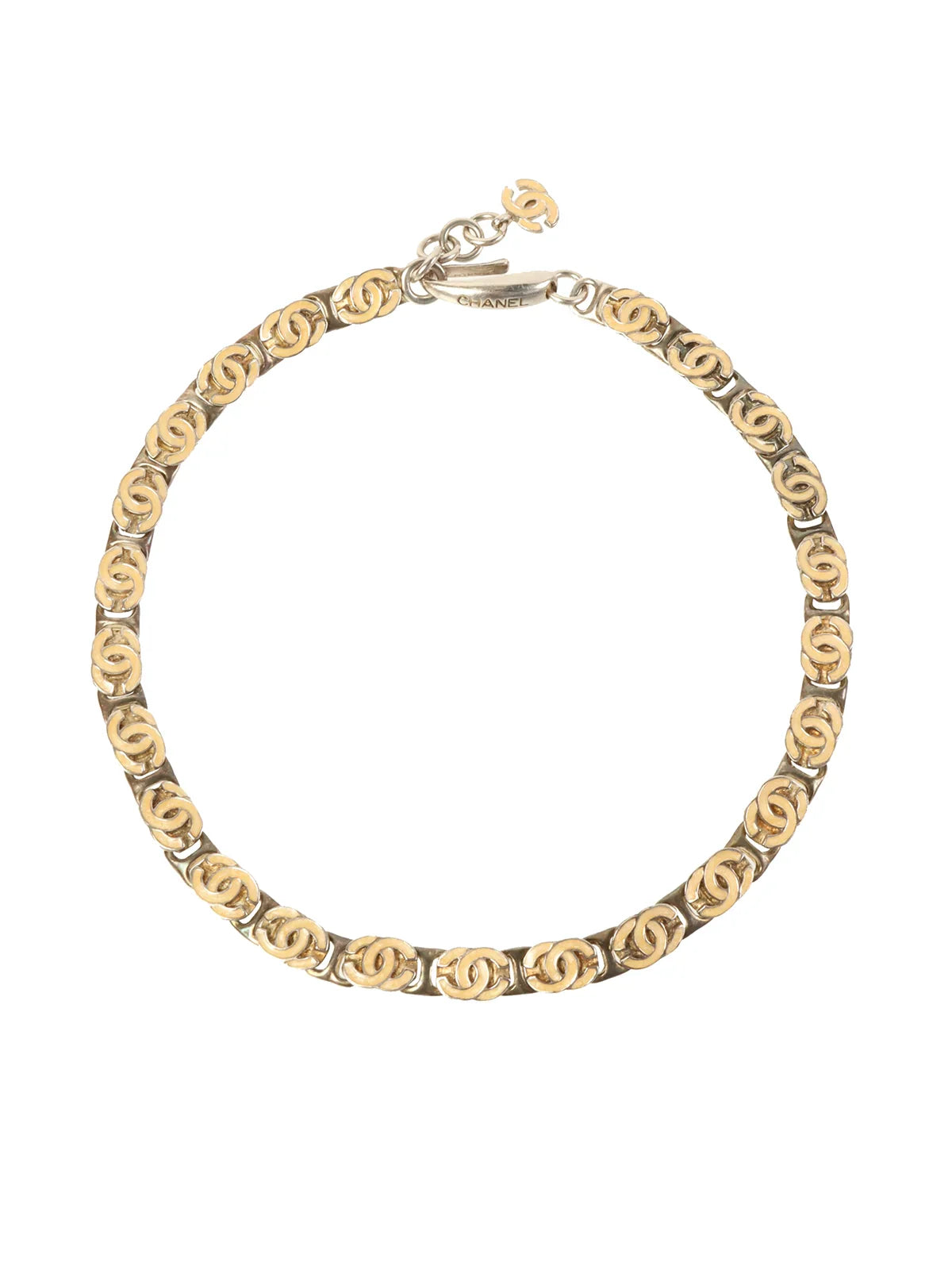 CHANEL 2000 Made Cc Mark Chain Necklace Silver