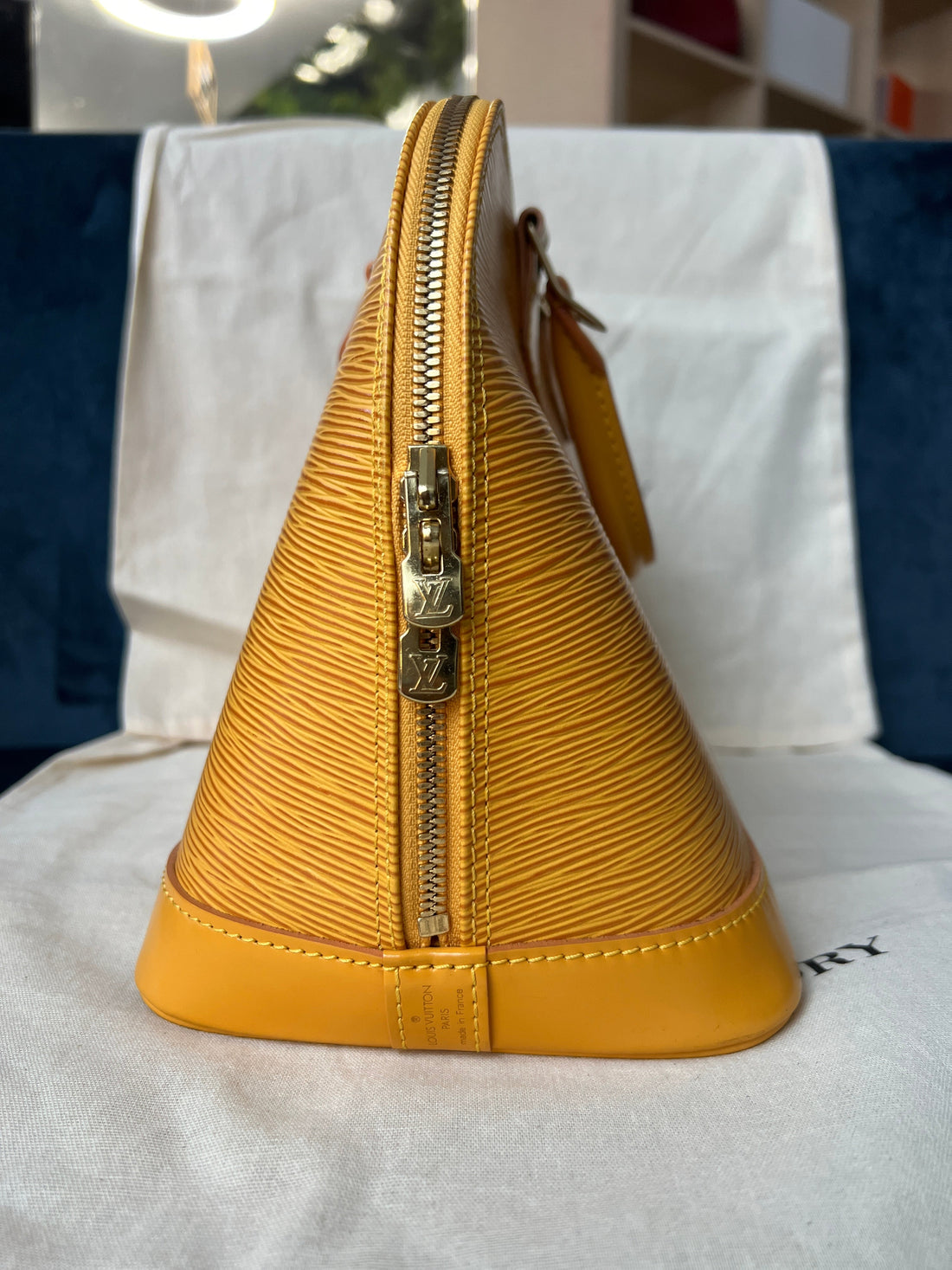 Alma PM in Yellow Epi Leather