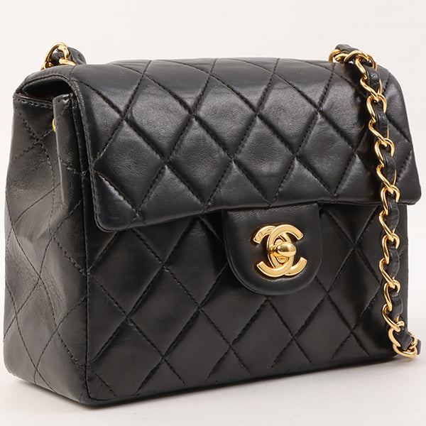 Chanel Around 2000 Made Classic Flap Chain Bag Mini Black