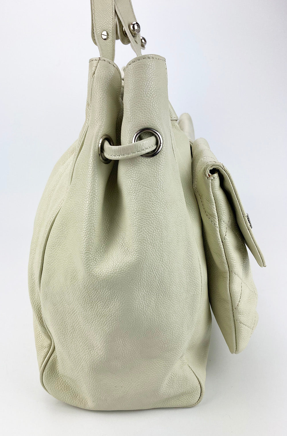 Chanel White Pocket in the City Tote