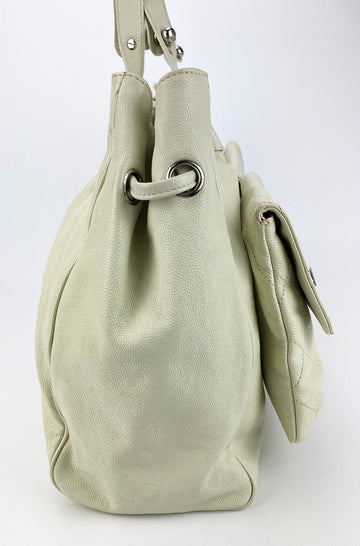 Chanel White Pocket in the City Tote