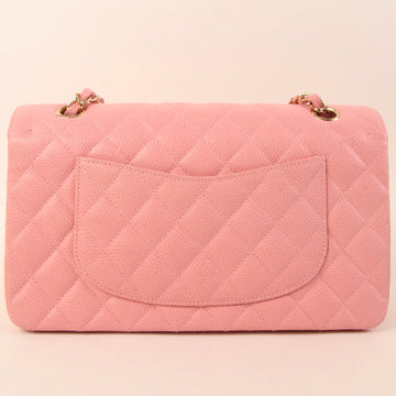 CHANEL Around 2004 Made Caviar Skin Classic Flap Chain Bag 25Cm Pink