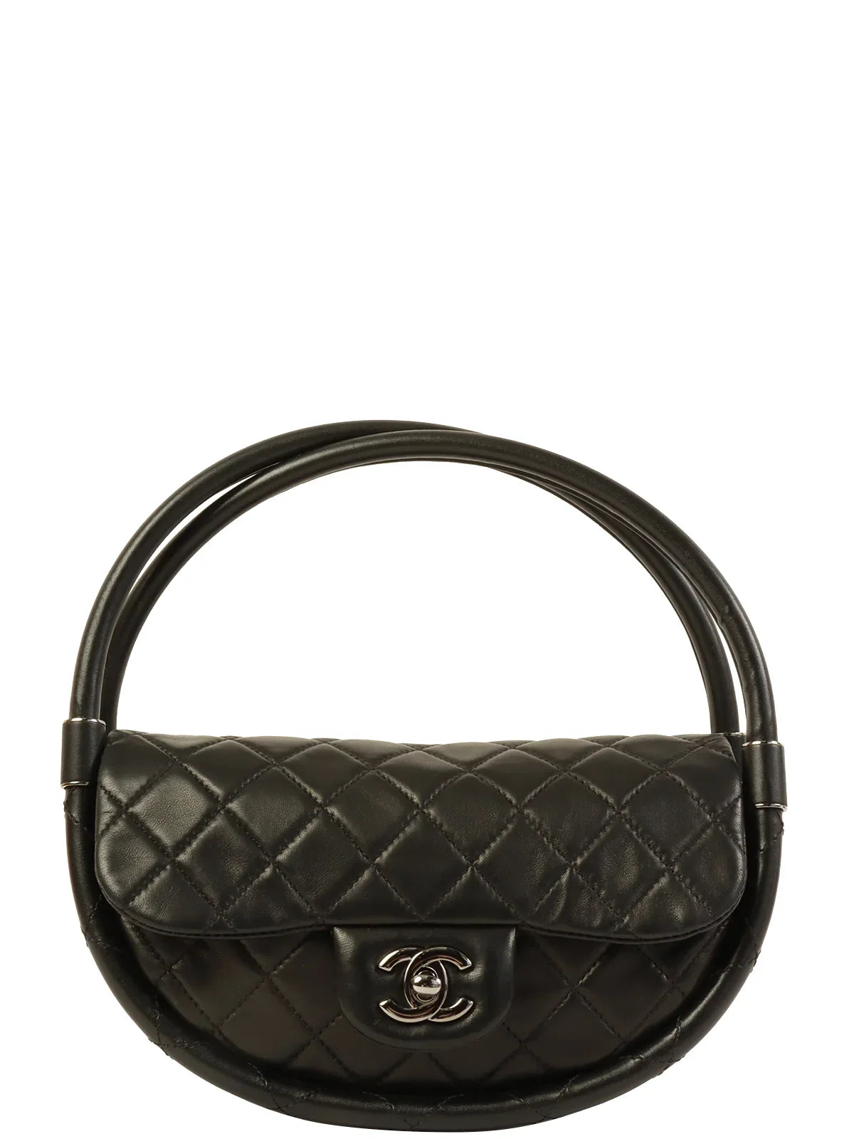 CHANEL Around 2014 Made Hula Hoop Bag Mini Black