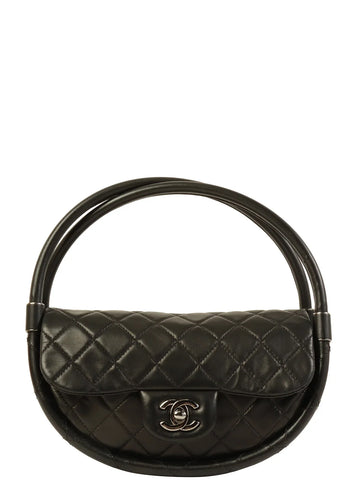CHANEL Around 2014 Made Hula Hoop Bag Mini Black