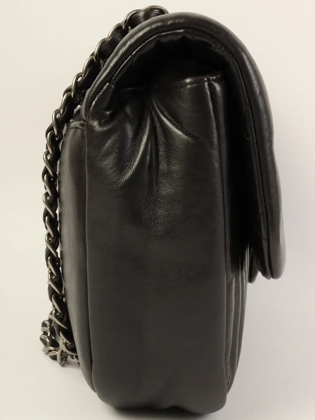 CHANEL Around 2014 Made Star Turn-Lock Chain Bag Black