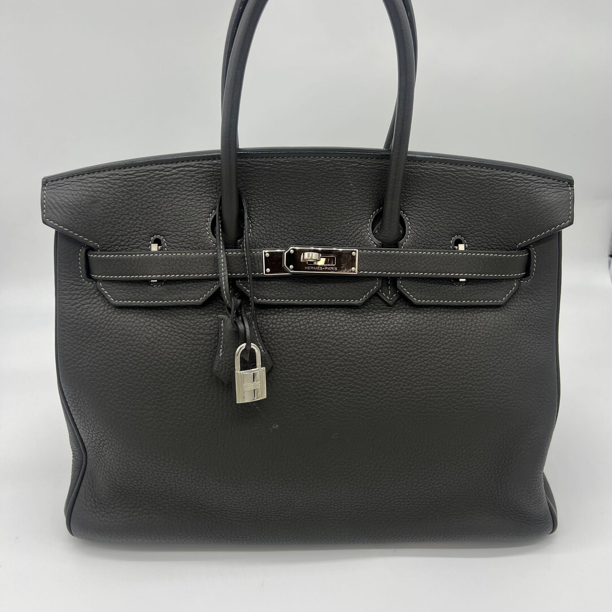 Hermes Birkin 35 Togo Graphite Palladium Hardware