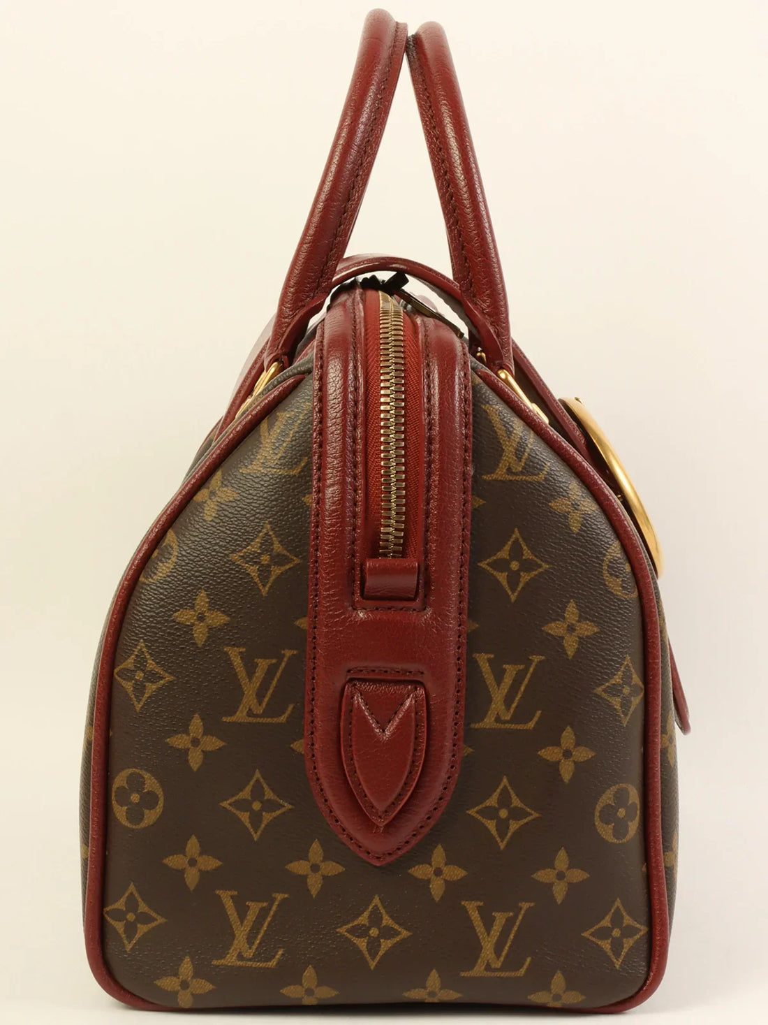 LOUIS VUITTON 2012 Made Canvas Monogram Golden Arrow Speedy Brown/Wine Red