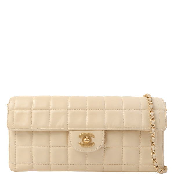Chanel Around 2000 Made Chocobar Turn-Lock Chain Bag Ivory
