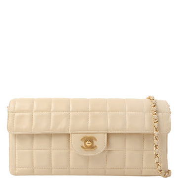 Chanel Around 2000 Made Chocobar Turn-Lock Chain Bag Ivory