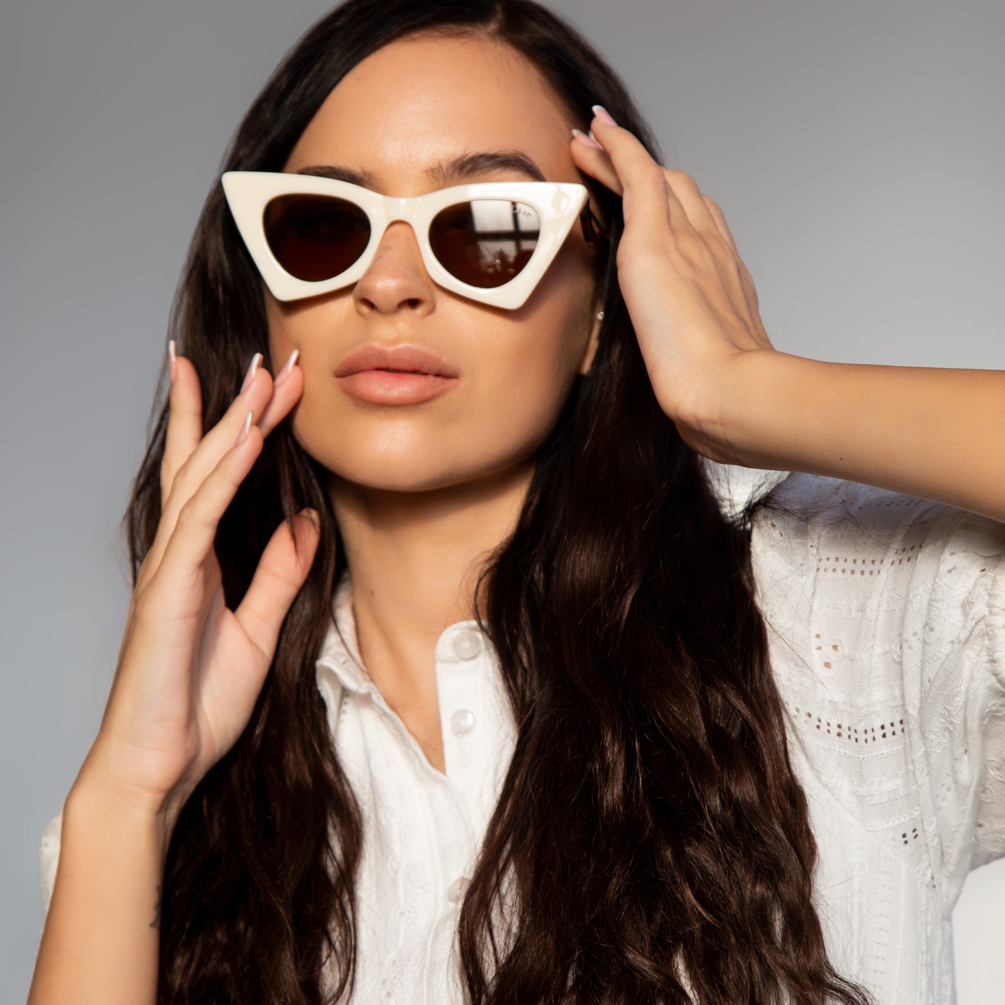 Dior Women White Sunglasses