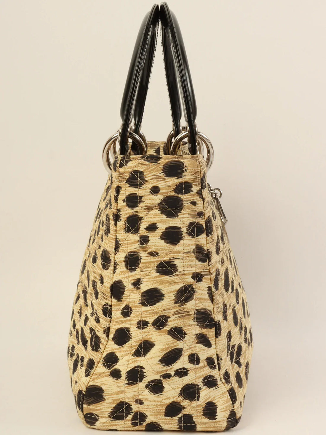 DIOR Leopard Ledy  Cannage Stitch 2Way Bag M Brown/Black
