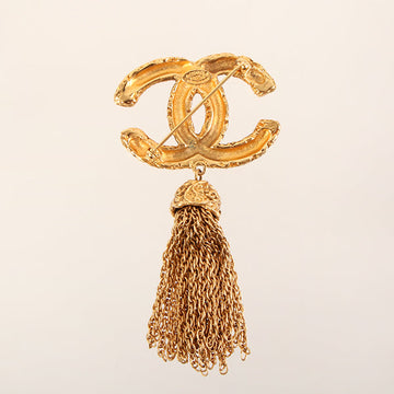 CHANEL 1993 Made Design Cc Mark Tassel Brooch